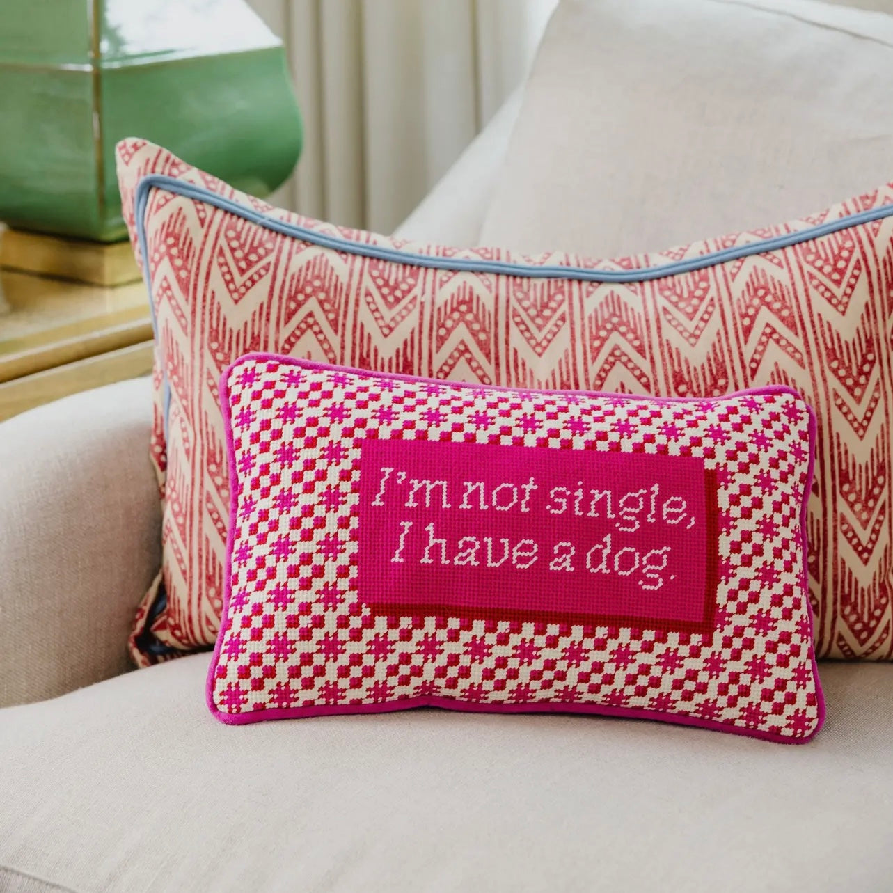 TAKEN BY MY DOG Pillow