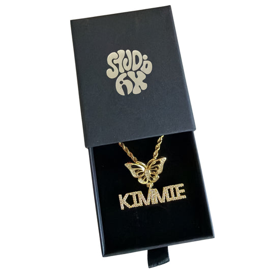 Custom PRETTY WINGS Name Pendant
