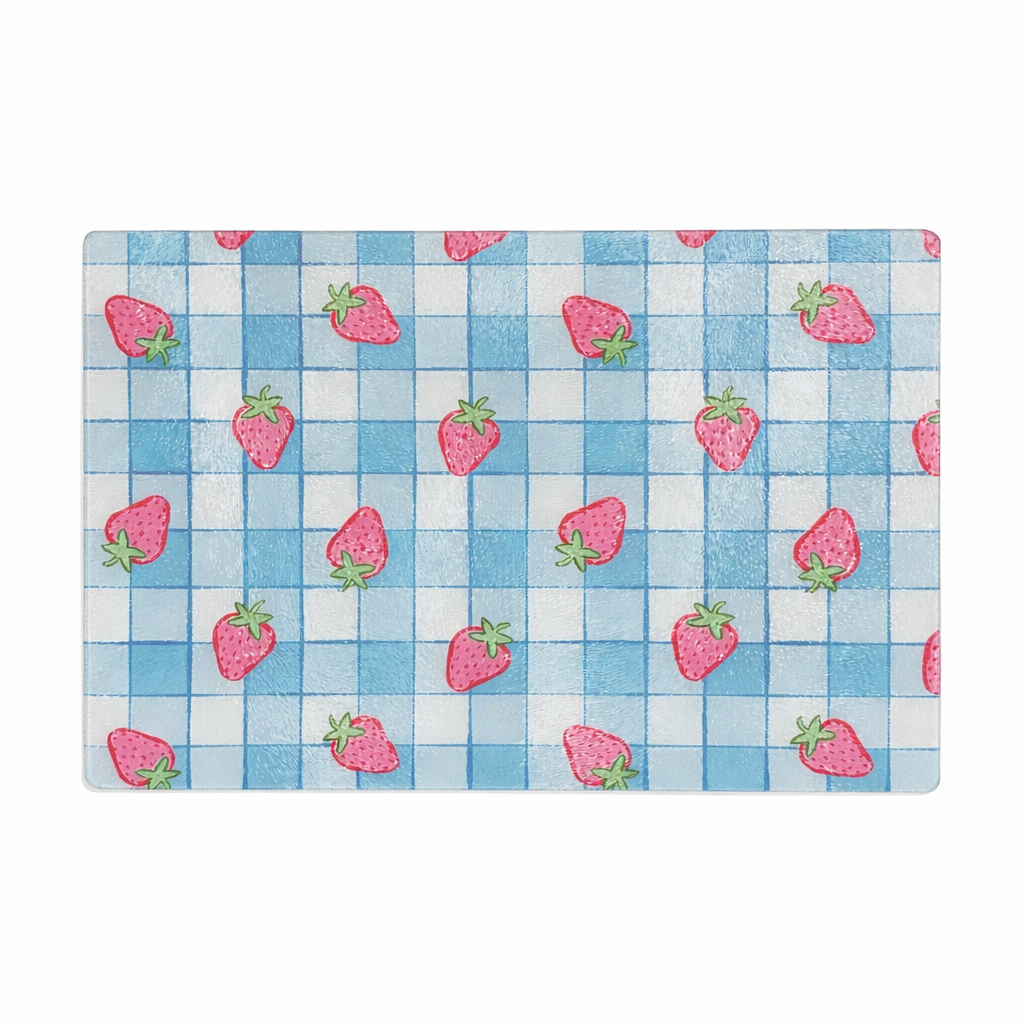 BERRY BLUE Glass Cutting Board